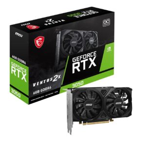 MSI GeForce RTX 3050 Ventus 2X E 6G OC PCI-E Graphic Card