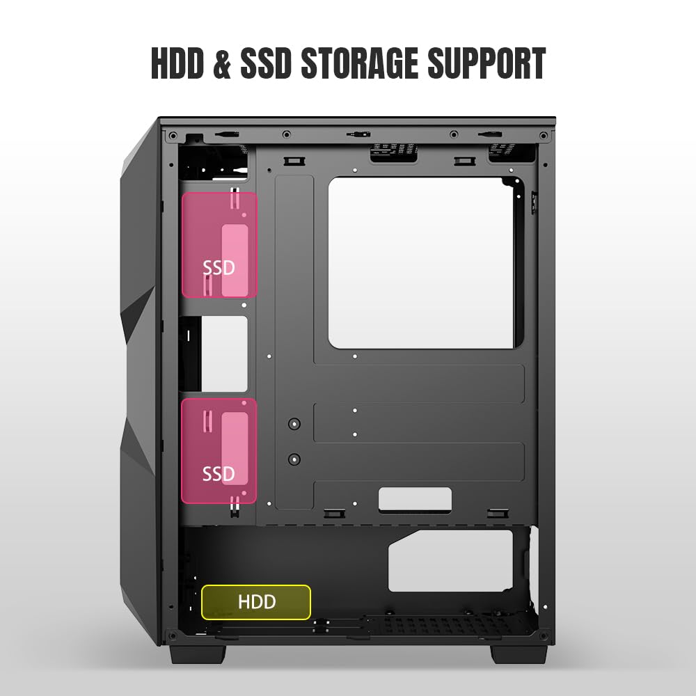 Ant Esports ICE-300 Mesh V2 Mid Tower Gaming Cabinet - Image 5