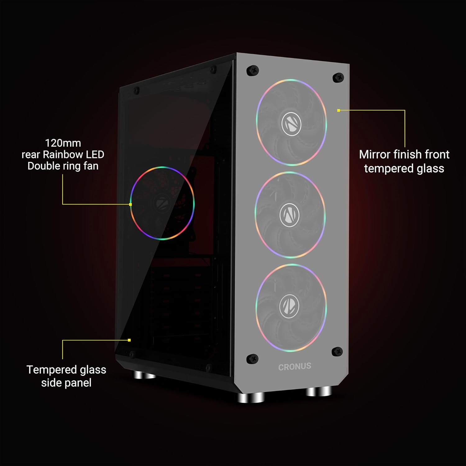 Zebronics Zeb-Cronus Premium Gaming Cabinet - Image 7