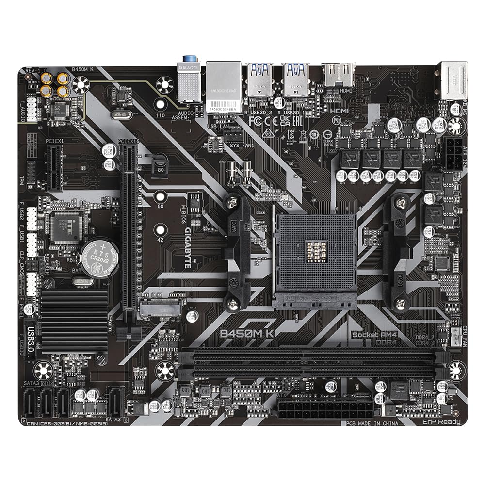 Gigabyte B450M K Motherboard - Image 2